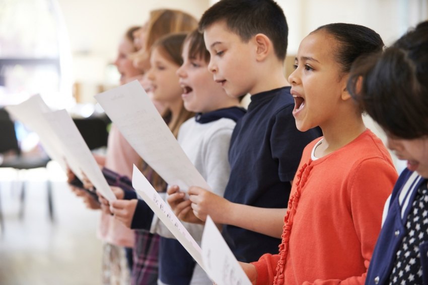 Children performing a play