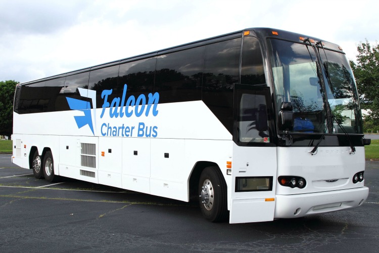 56-passenger charter bus